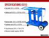 FOXNGEAR FOXNGEAR 350LBS Capacity Welding Cart for MIG/TIG Welder and Plasma Cutter-Blue-611B