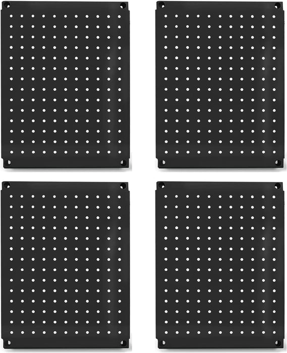 HantekSteel Metal Pegboard 12x16Inch Heavy-Duty Wall Organizer for Home Garage Tool Storage-4pcs