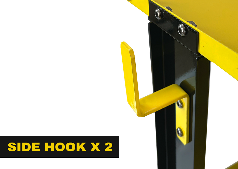 FOXNGEAR Welding Cart Heavy Duty for MIG TIG Welder Plasma Cutter 3-Tier Shelf with Tank Storage-Black-612C